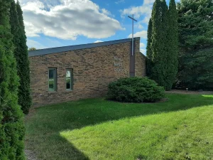 bethel baptist church building on a blue sunny day